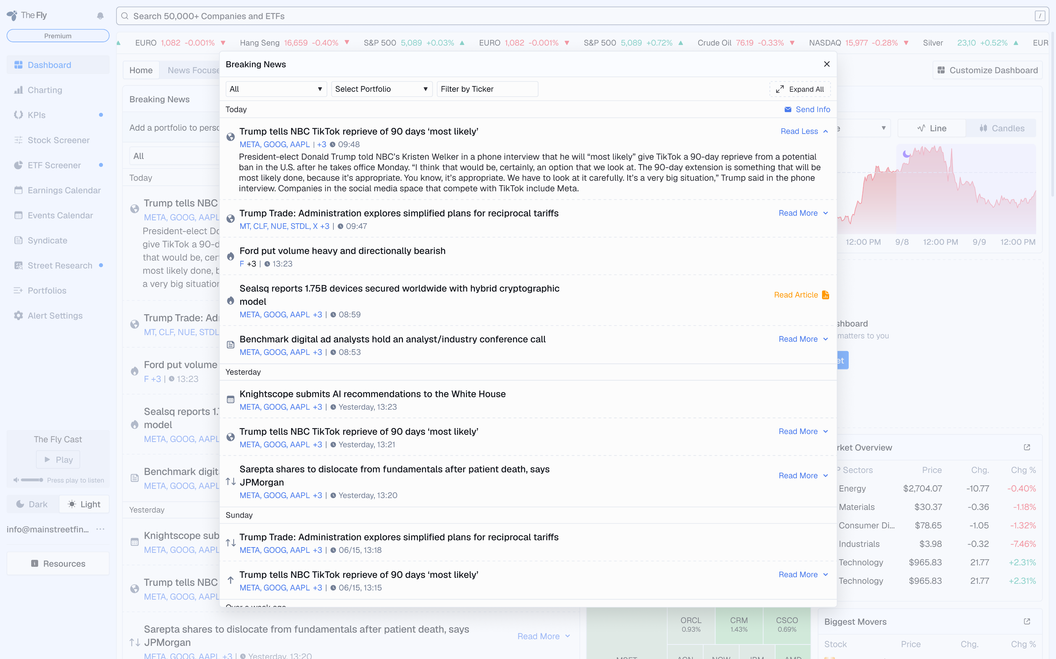 The Fly news widget